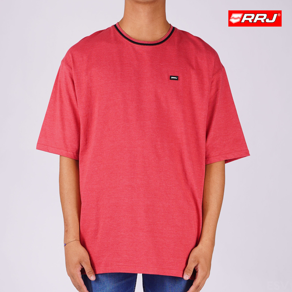 RRJ Men's Basic Tees Boxy Fitting Heather Fabric 108113 (Red) | Shopee ...