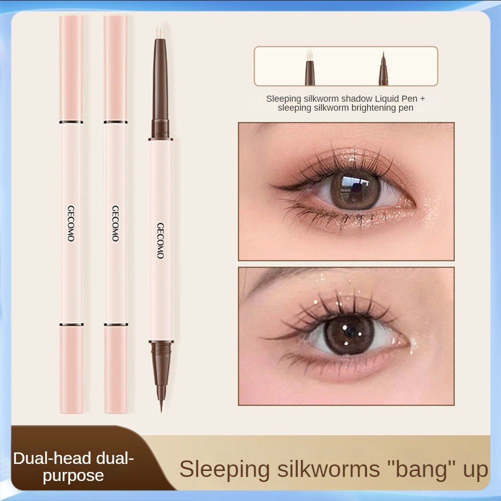 Gecomo Double-headed Lying Silkworm Pen Stereo Star Eyes Highlight ...