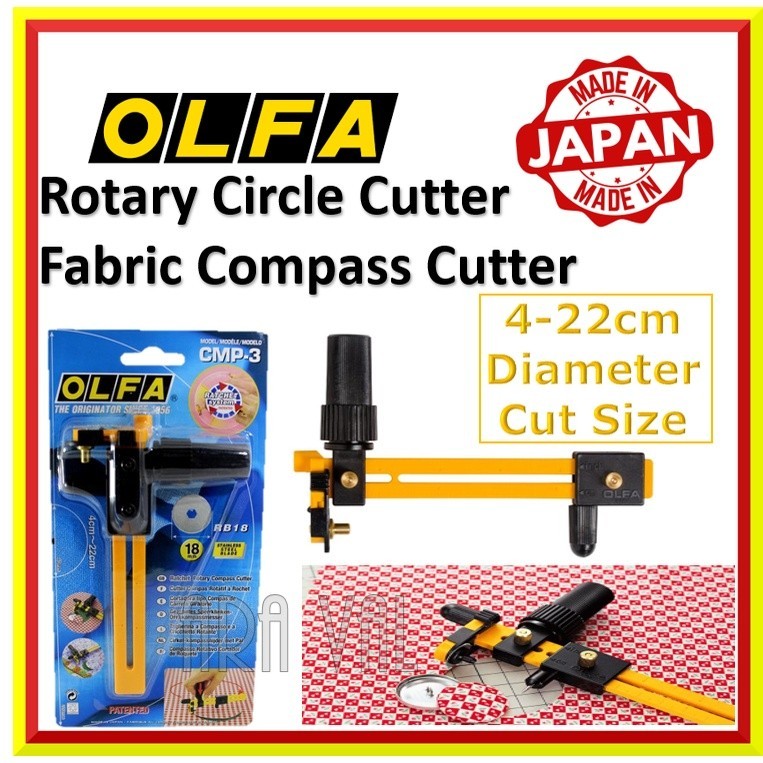 Olfa Rotary Circle Cutter CMP3 JAPAN Fabric Cutter Leather Cutter