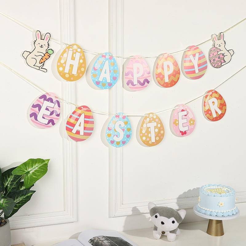New Style Easter Banner Party Decoration Photo Commemorative Background ...