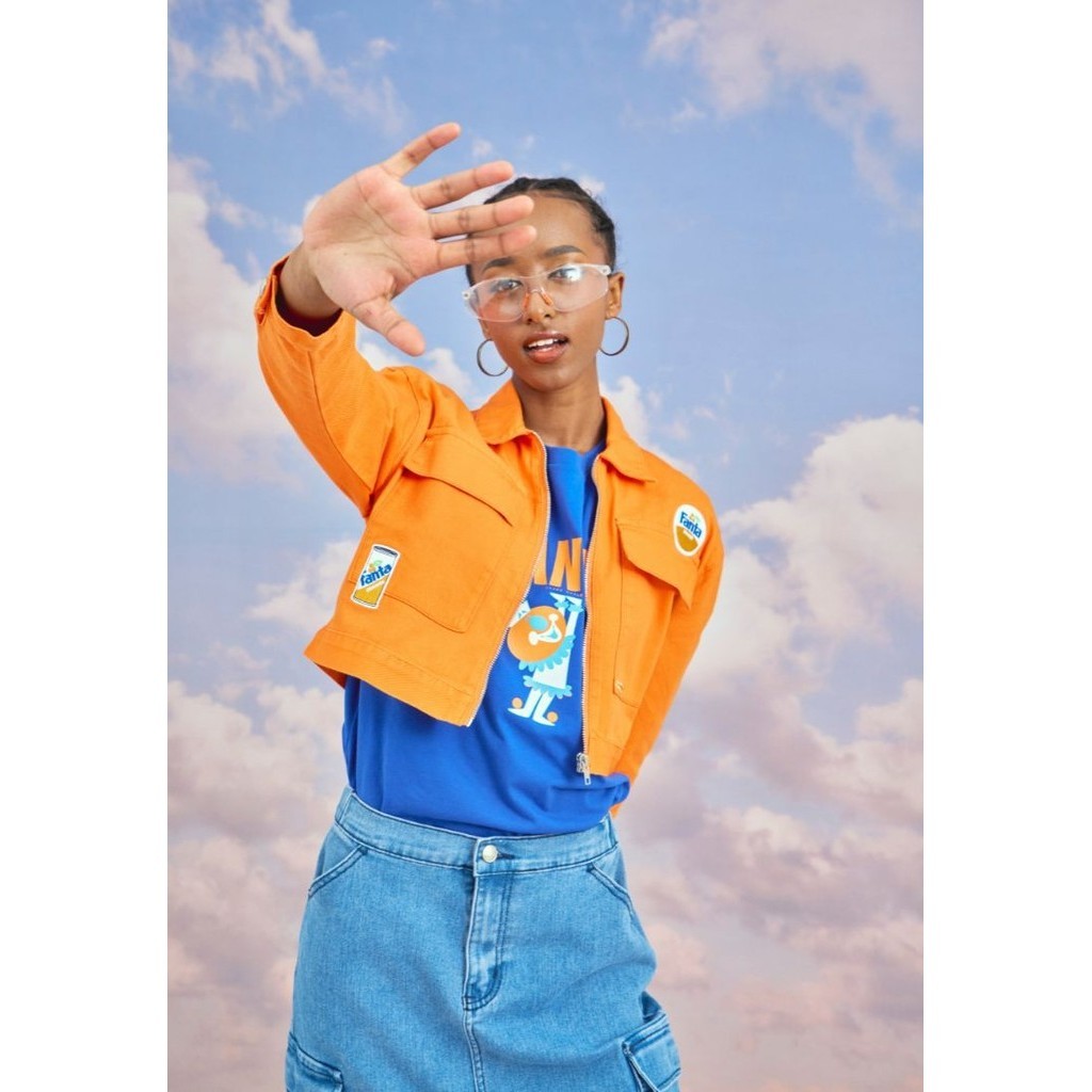 Mossimo Steph Orange Fanta Modern Cropped Jacket Shopee Philippines