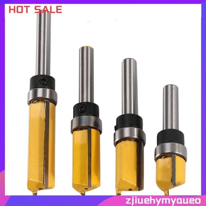 LA VIE 1pc 1/4 Inch Shank 6.35mm Flush Trim Router Bits For Wood Trimming Cutter With Bearing End Mill Woodworking Tool