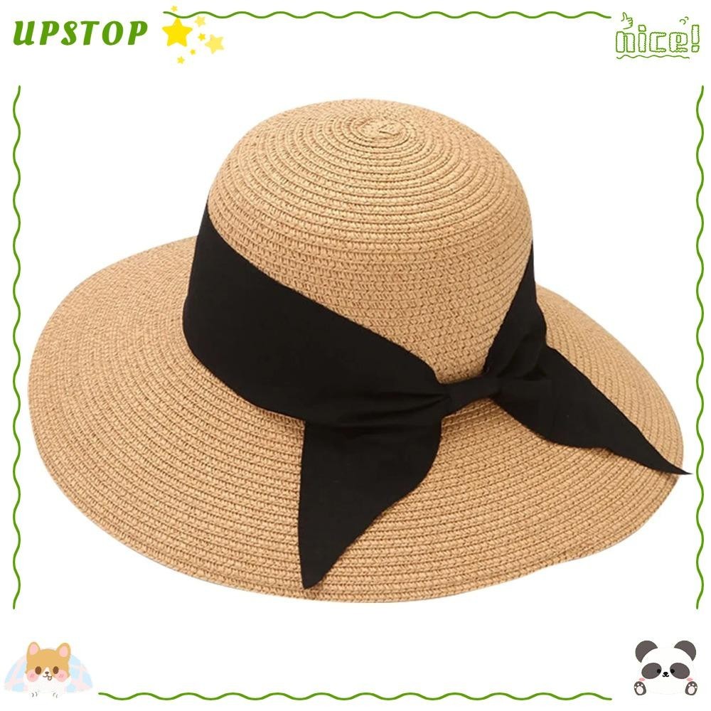 UPSTOPBO Beach Foldable Sun Hats, Sunshade Waterproof Women Summer Wide ...