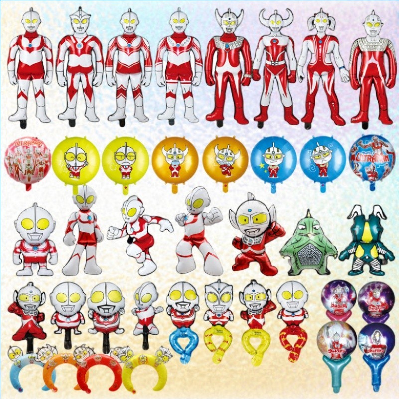 [Ultraman Balloon] Cartoon Balloon Balloon Arrangement Balloon Stick ...