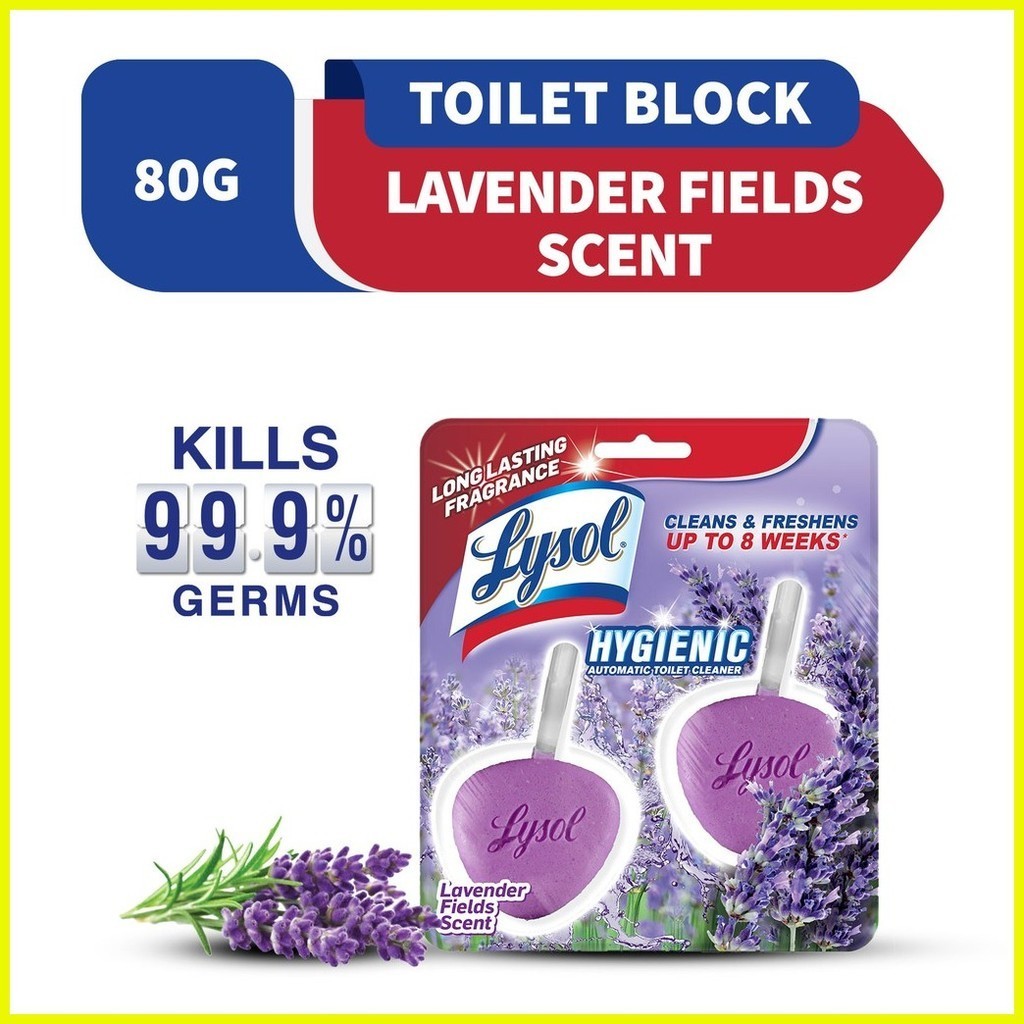 Lysol Automatic Antibacterial Toilet Cleaner Lavender Fields 80 G ...