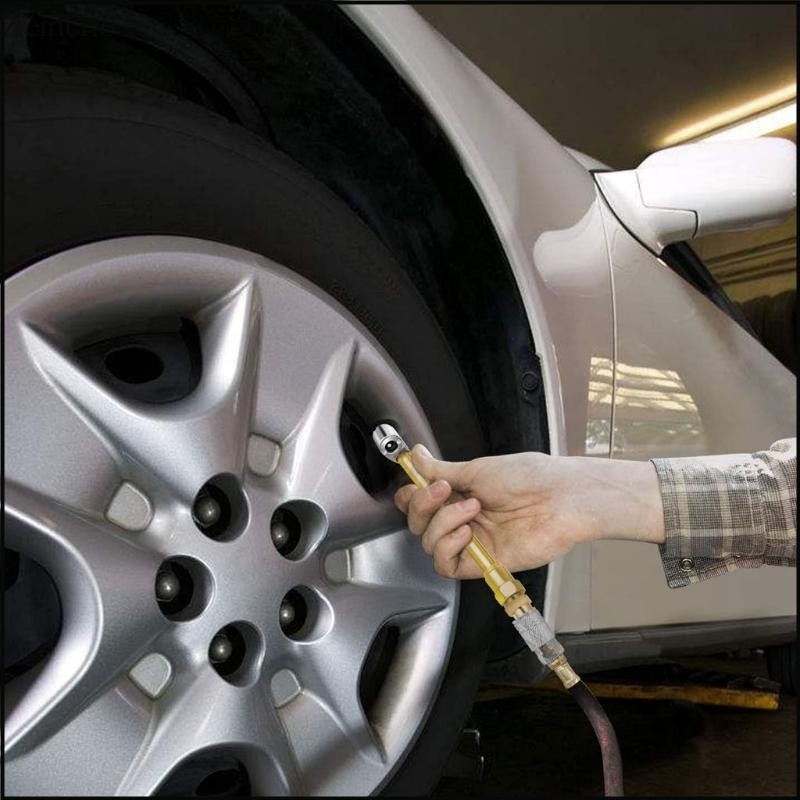 1/4NPT Dual Head Air Chuck Tire Air Fill Kit For Tire Inflator Gauge Air Compressor 4pcs