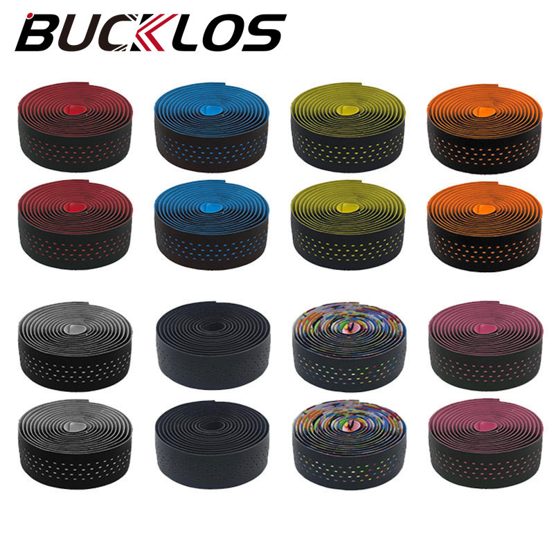 BUCKLOS Bike Bar Tape Fixie Handle Bar Tape Road Cycling Breathable Soft PU EVA Bar Tapes