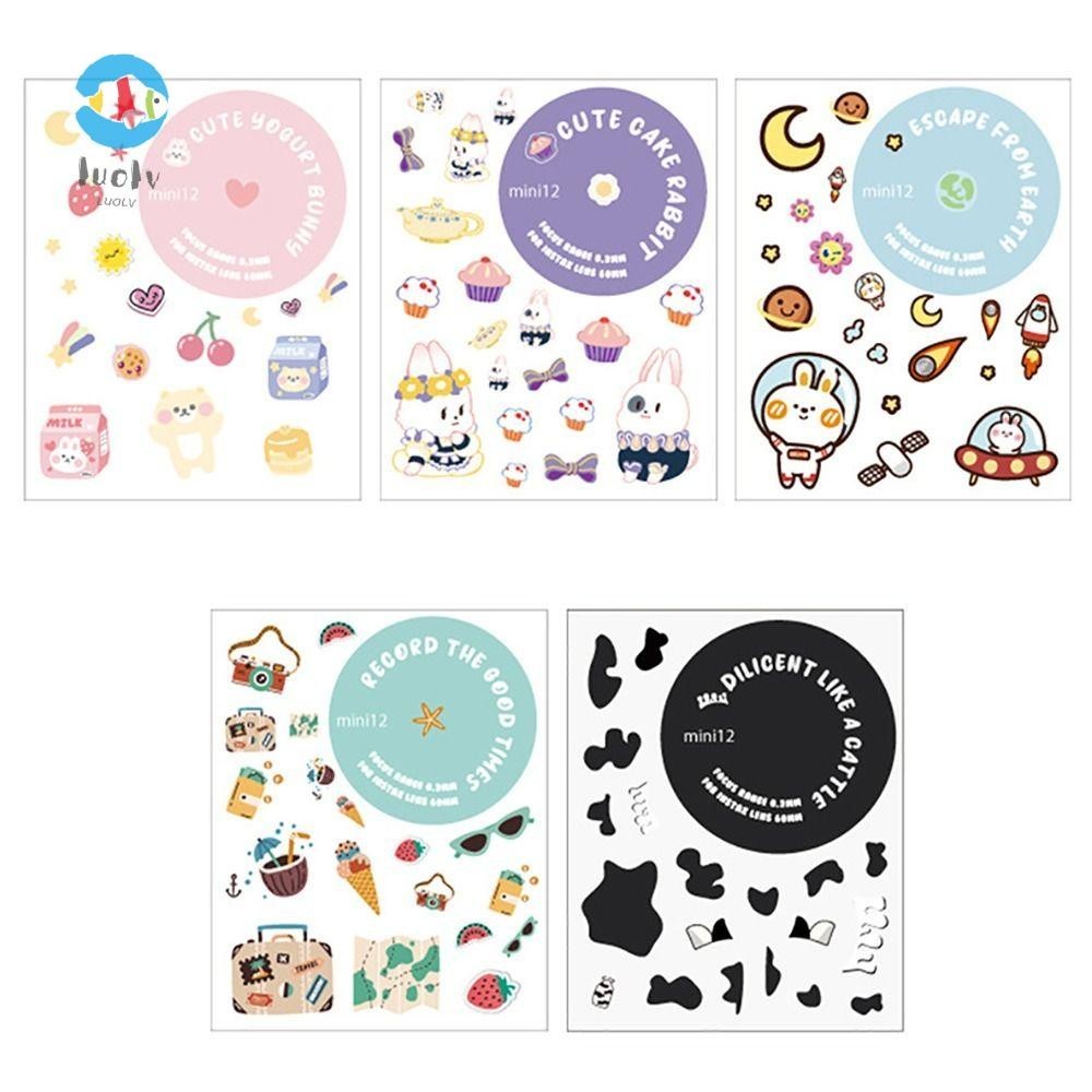 LUOLUVO Instant Camera Sticker, DIY Cartoon Decorative Decal, Cute PVC ...