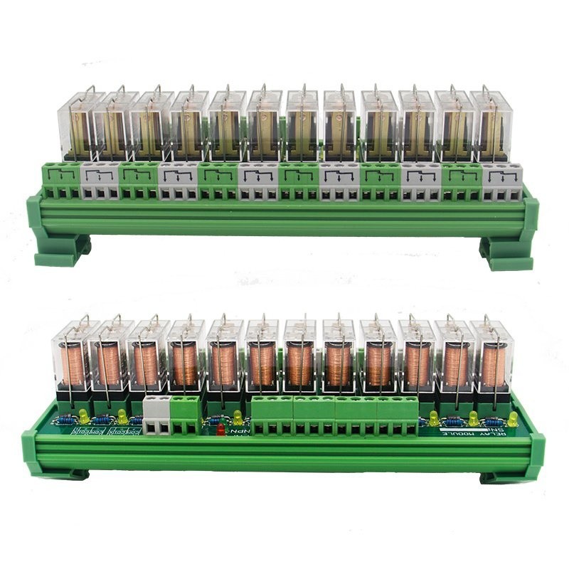Custom-made 16A 12 Channel 1 SPST-NO DIN Rail Mount OMRON G2R-1A-E with ...