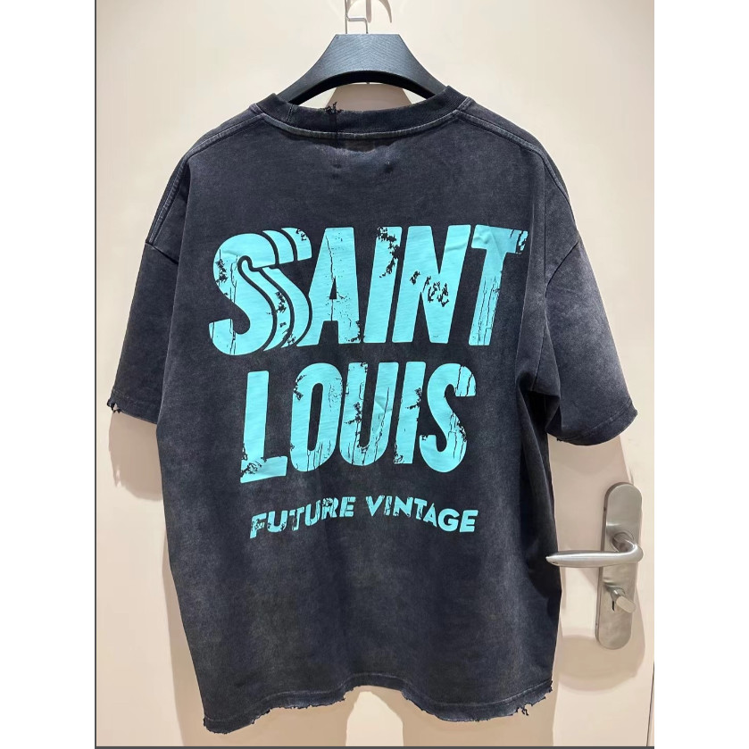 High Street T-shirt SSSAINT LOUIS handmade distressed, dirty