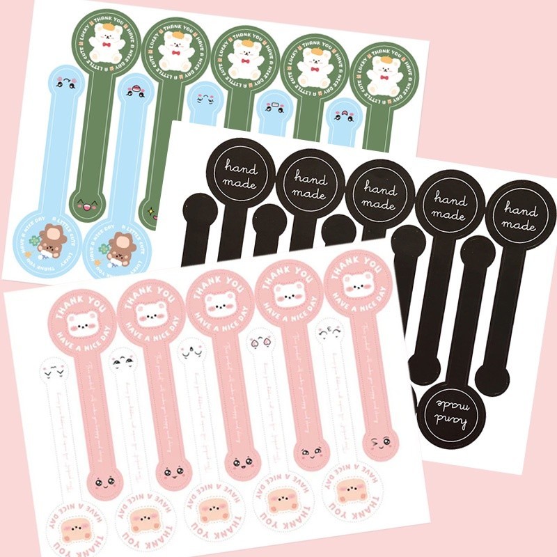 100Pcs/Pack Stickers Bakery Kitchen Cake Packaging Sealing Labels Decor ...