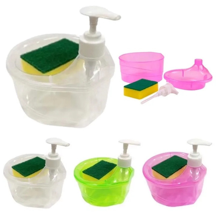 Round Shape Dishwashing Soap Liquid Pump Soap Dispenser Container With ...