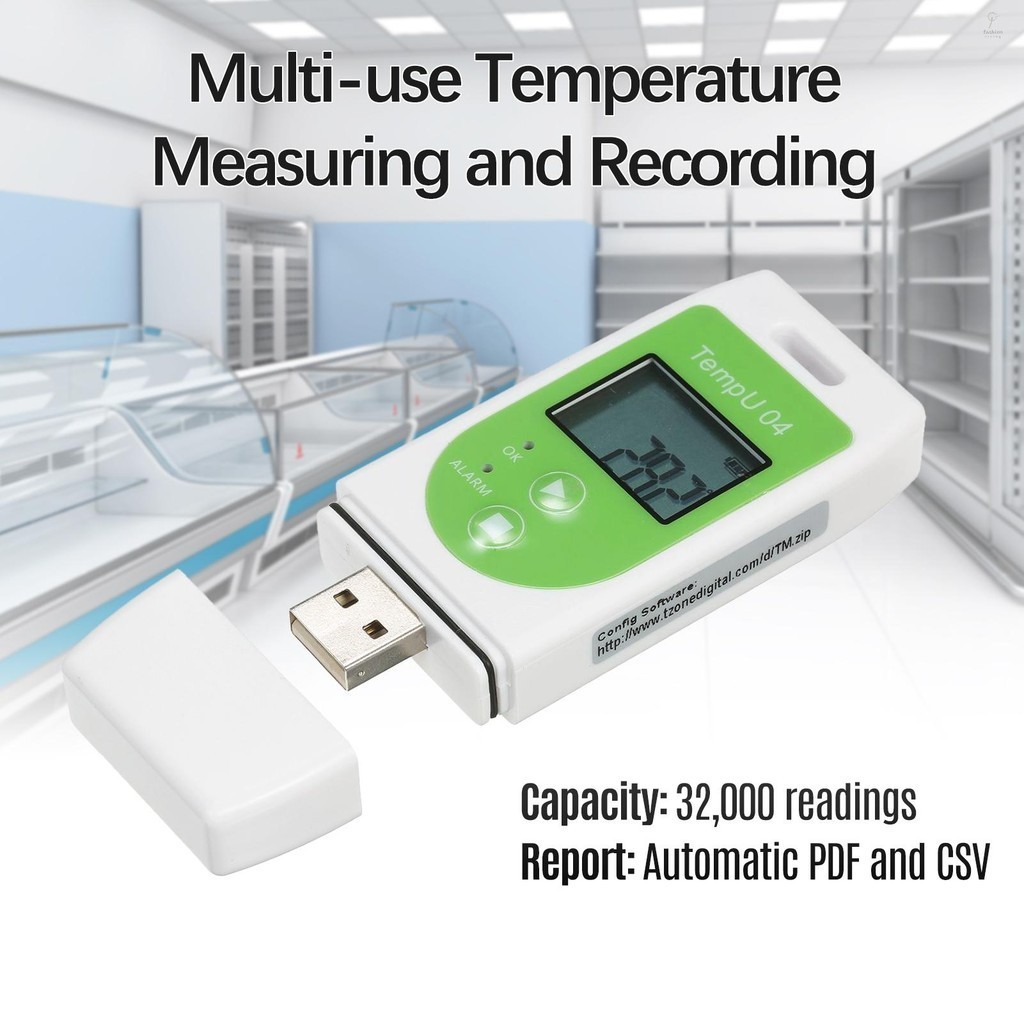 FLP Data Logger Multi-use USB Temperature Datalogger Reusable TEMP ...