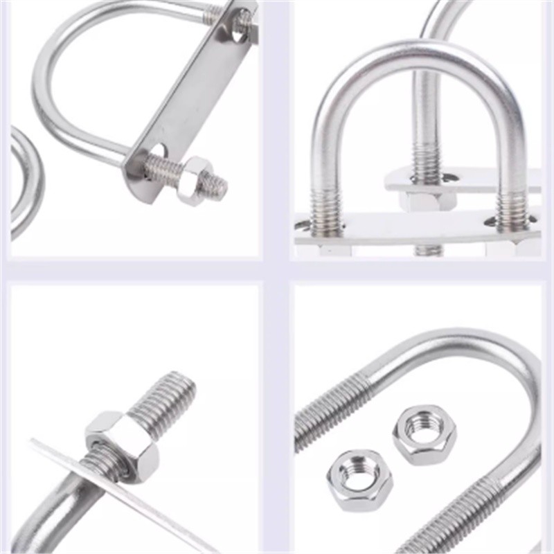 304 Stainless Steel U-Shaped Screw and Nut Baffle Set M6-M12 Extended U ...