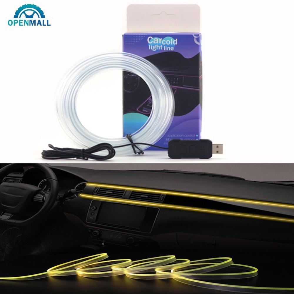 OPENMALL 1/2/3/4/5M Car USB Interior Ambient RGB LED Light Strip ...
