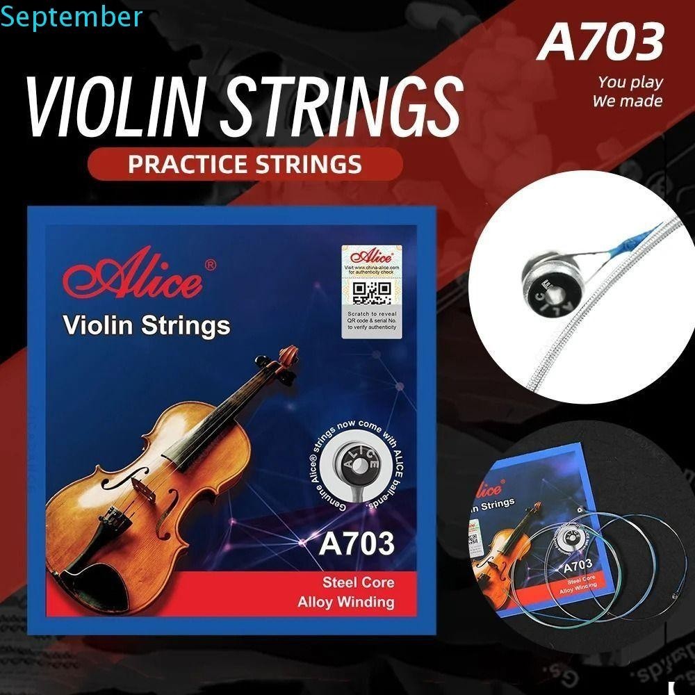 SEPTEMBER A703 Violin Strings, 4/4 3/4 1/2 1/4 1/8 E A D G Strings