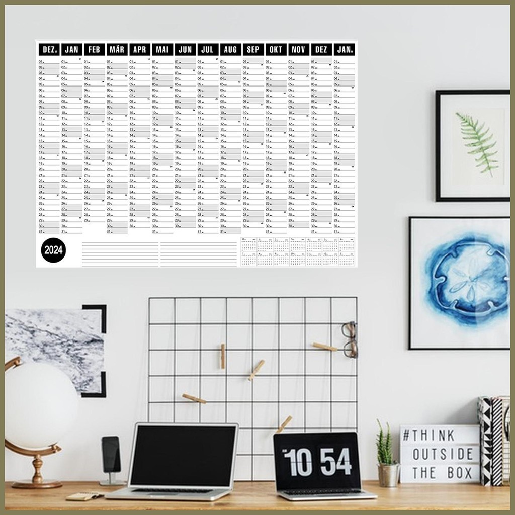 365 Day Calendar Wall Calendars 365 To Do Calendar Planner Poster Year