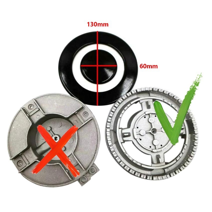 130 Universal Gas Burner Cap Kit Burner Hat Set Cooker Oven Firearm & Gas Burner Flame Cap