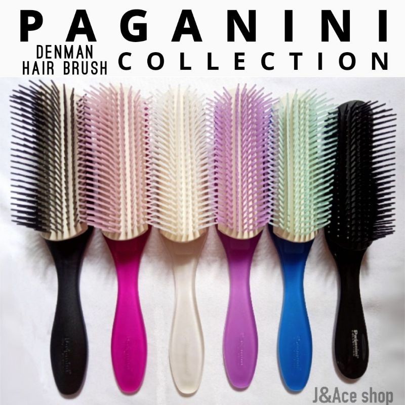 JAS] 9 Rows, 5 Rows Paganini Denman Hair Brush Haircare Dupe for Curly