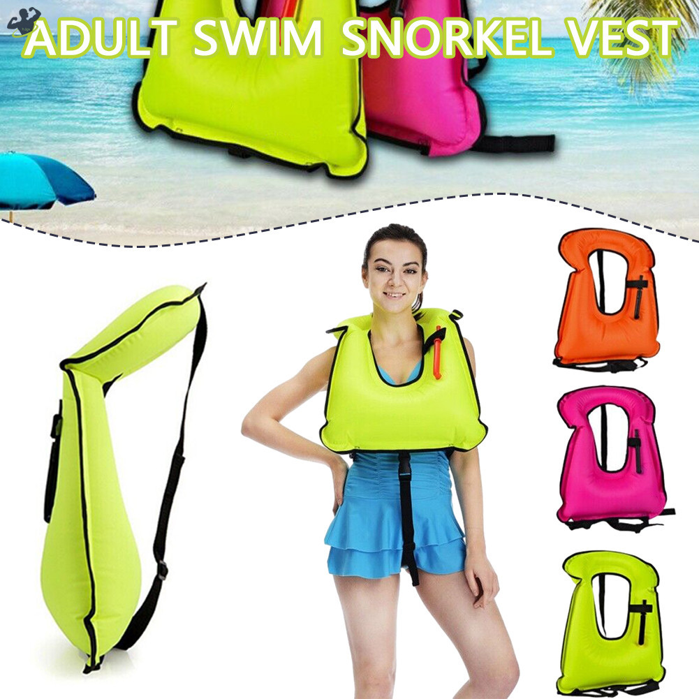 Adults Portable Inflatable Snorkeling Vest Outdoor Lightweight Survival ...