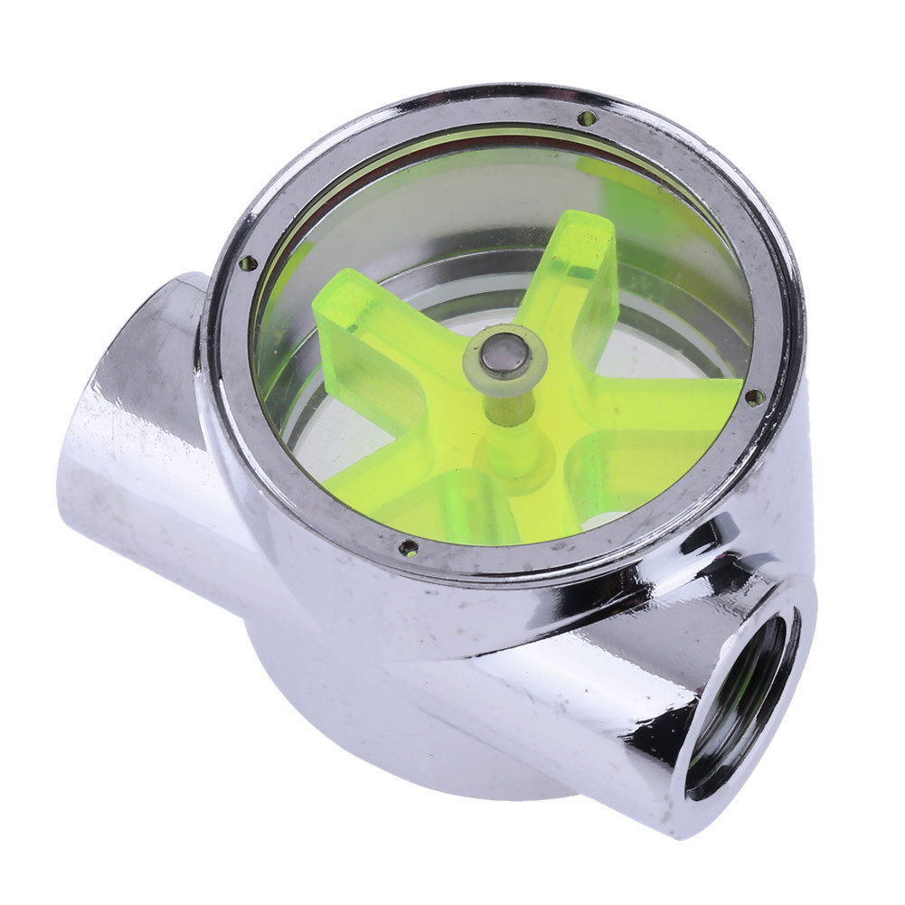 Rain Flow Meter Water Cooling Flow Indicator Meter Copper Chromed 2 ...
