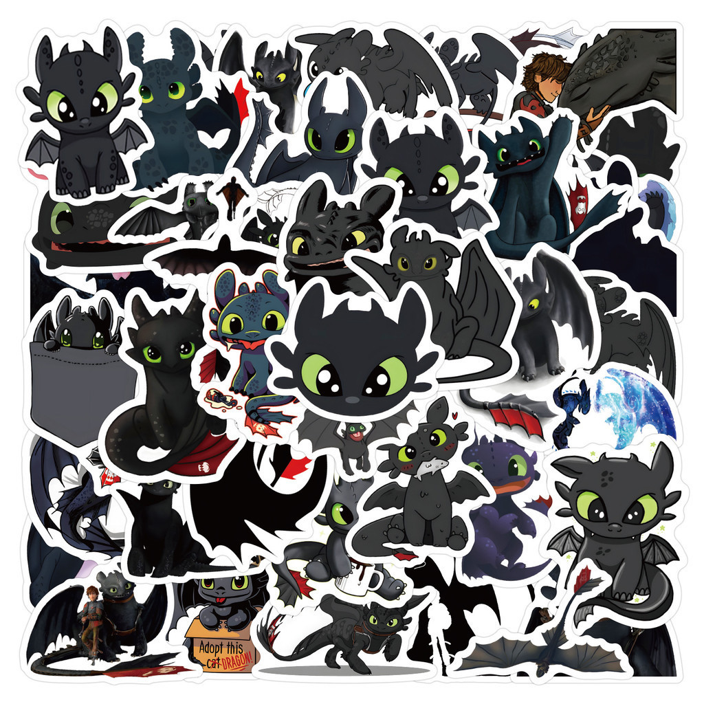 Toothless Series 01 Stickers 50Pcs/Set Waterproof DIY Fashion Decals ...