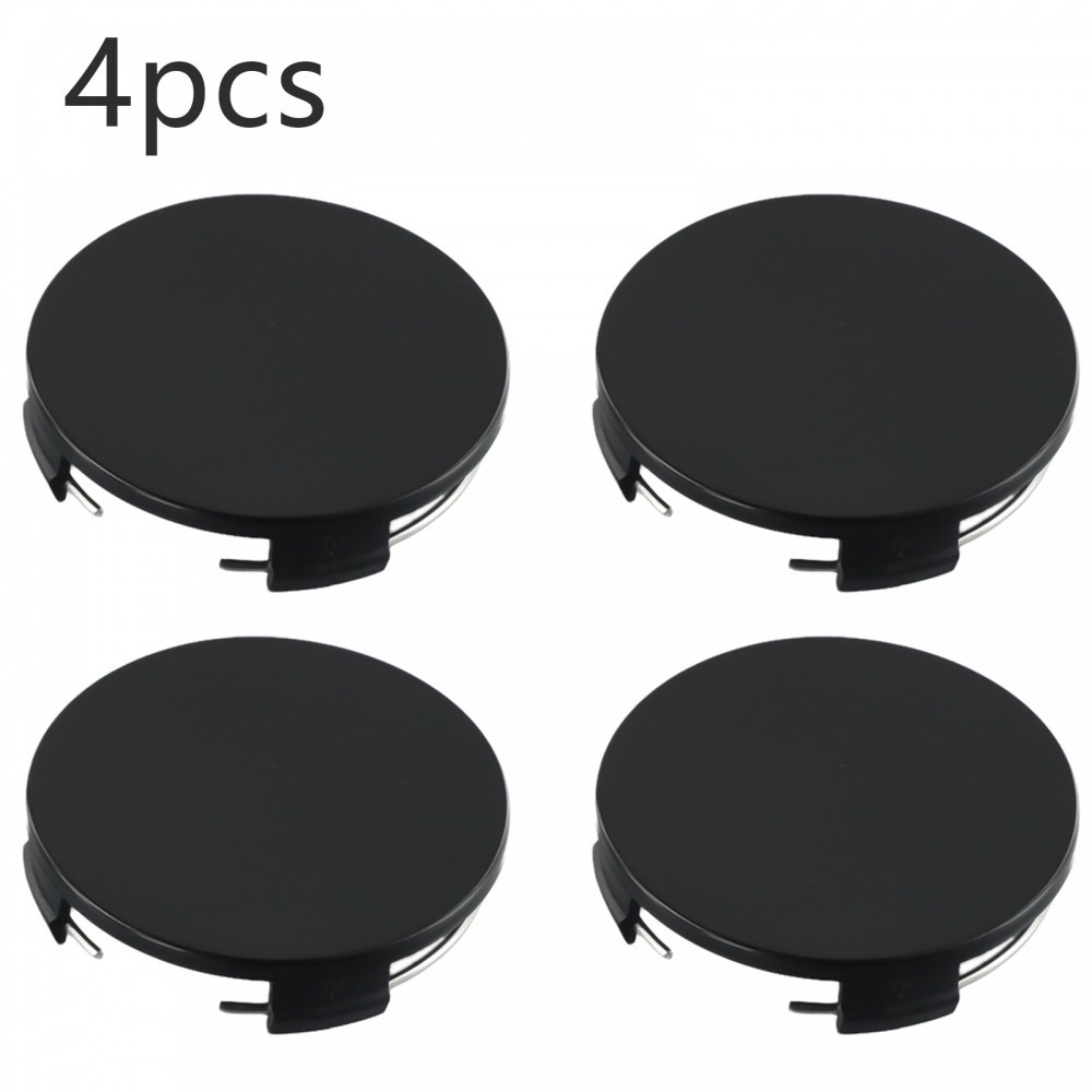 Enhance Your Car's Appearance Set of 4 Black Wheel Center Caps
