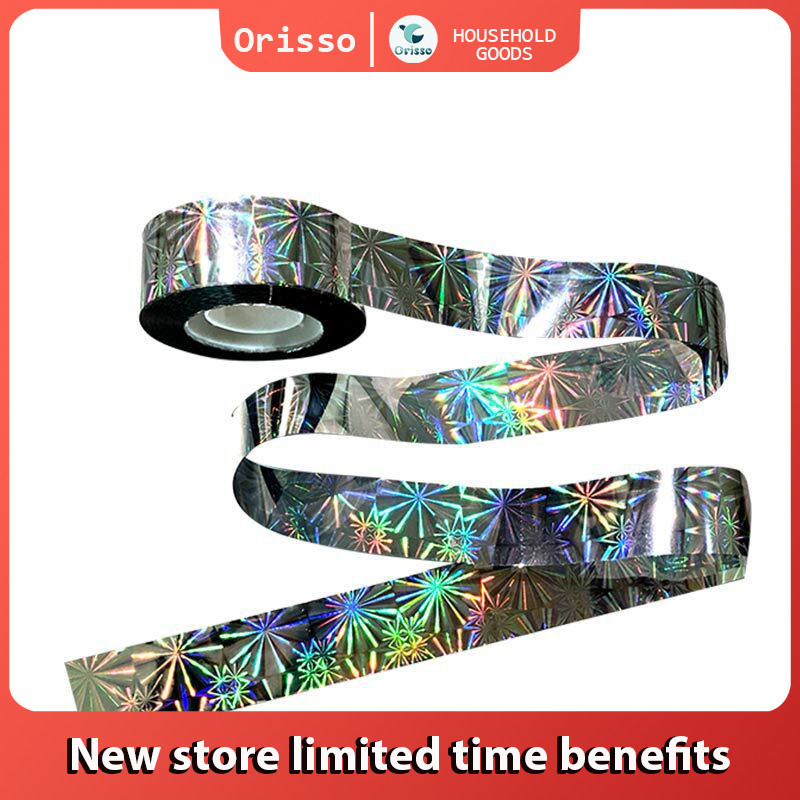 Orisso 50m/80m/100m Anti Bird Ribbon Flashing Reflective Bird Repellent ...