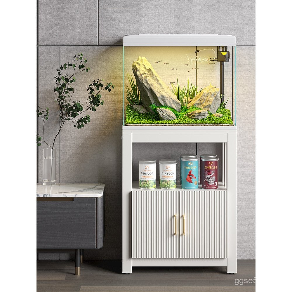 Home Aquarium Living Room Small Integrated Filter Goldfish Tank Floor ...