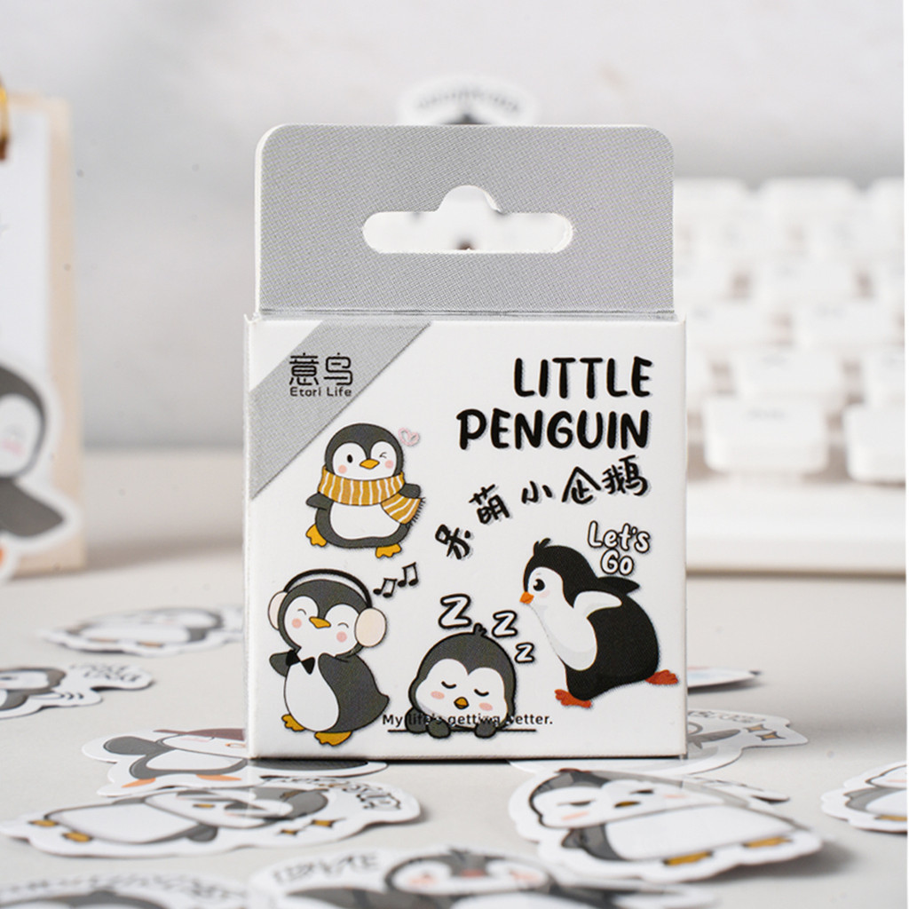 46 Pcs Penguin Cute Boxed DIY Decoration Mini Size Adhesive Paper ...