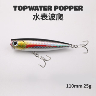 1pcs Topwater Whopper Popper Fishing Lures 7.5cm 15.5g Floating