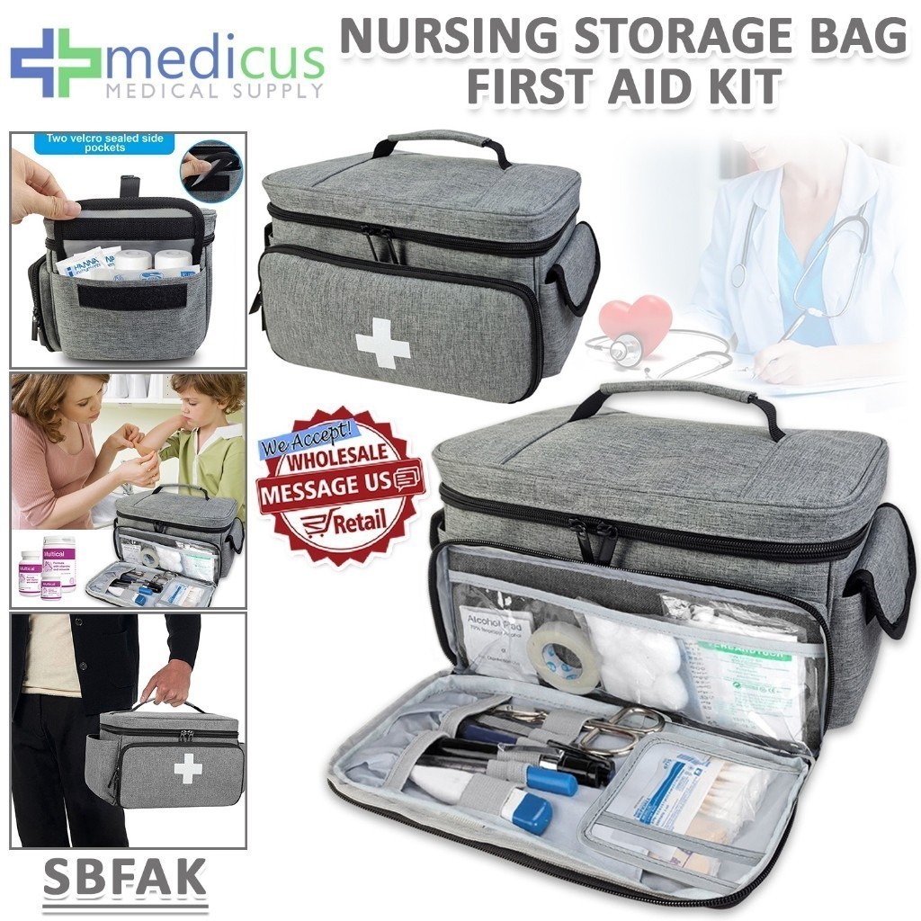 SG SBFAK Multi-function Nursing Storage Bag Storage Box Kit First Aid ...