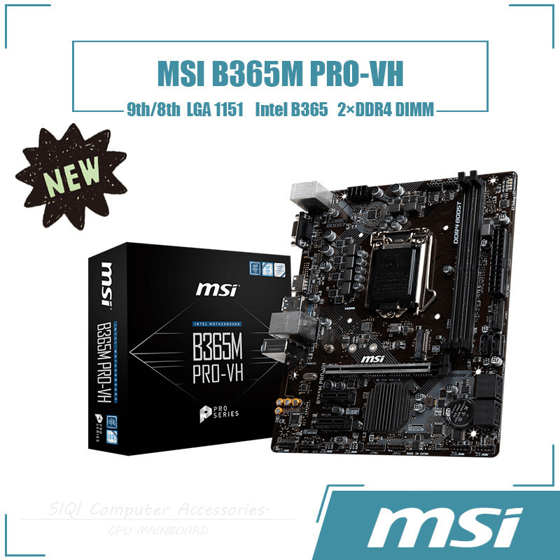 MSI B365M PRO-VH Motherboard Using Intel B365 chipset 9th/8th ...