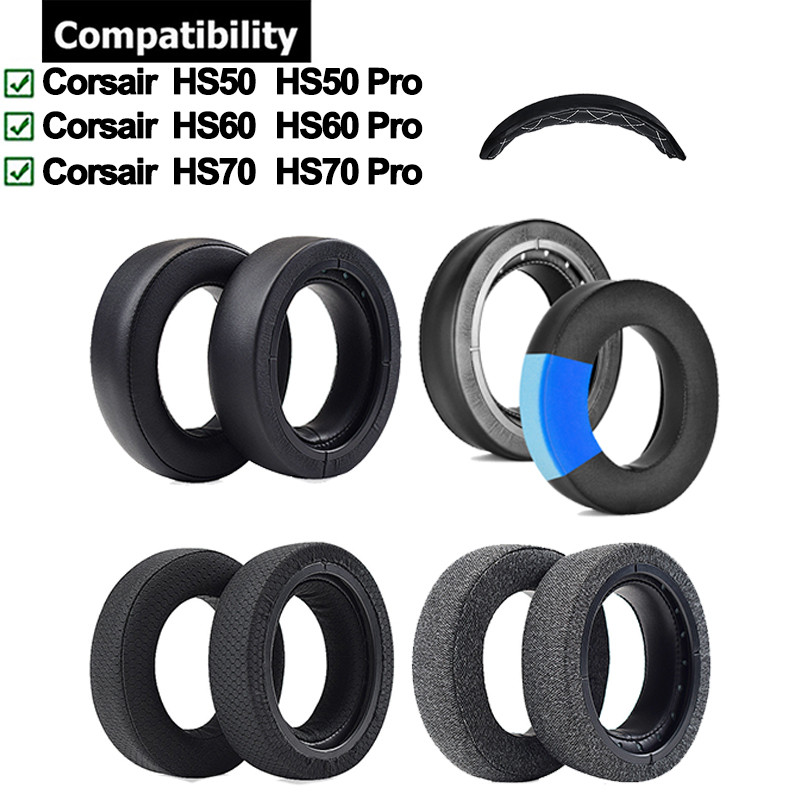 Ear Pads Cushion Replacement for Corsair HS50 Pro HS60 Pro HS70