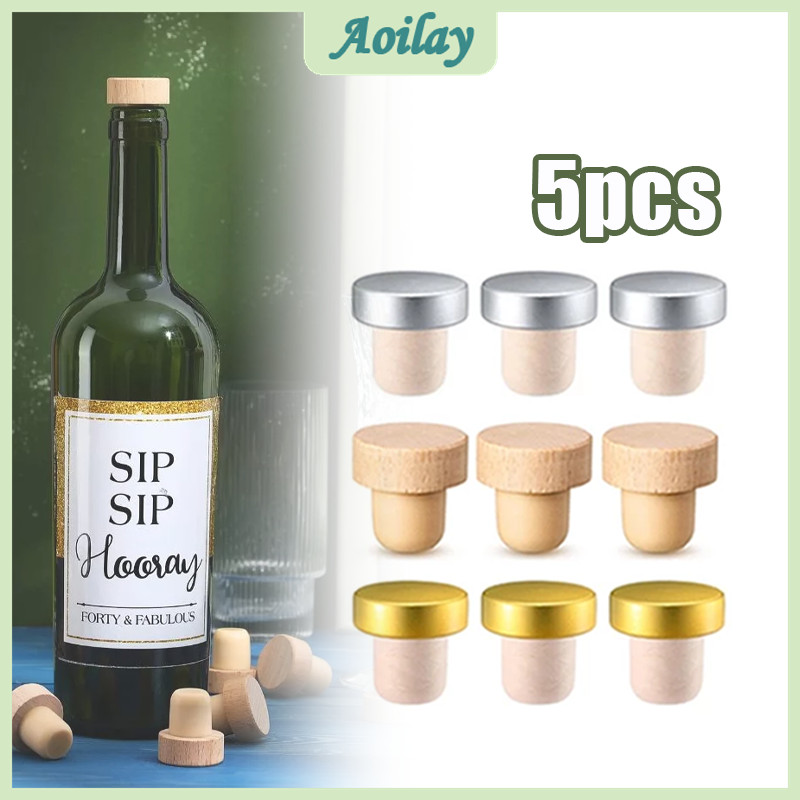 5Pcs Wine Bottle Corks T-shaped Cork Wine Stopper Reusable Champagne ...