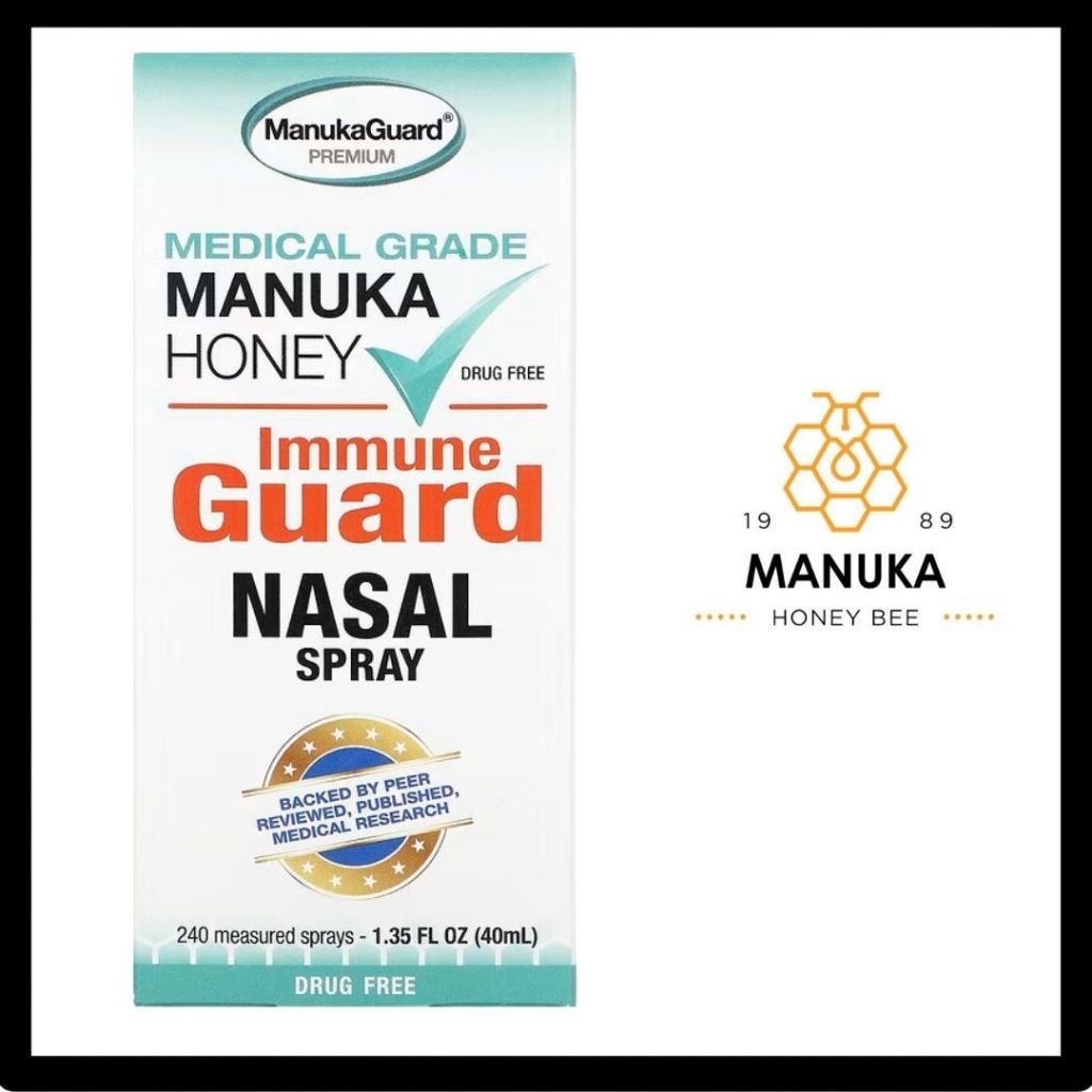 ManukaGuard, Medical Grade Manuka Honey, Immune Guard Nasal Spray, 1.35