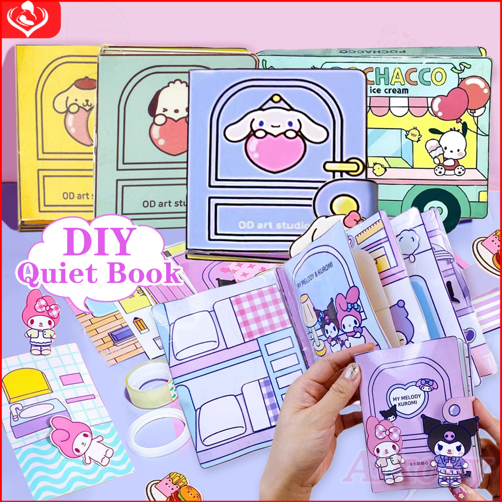 Aikoky DIY Quiet Book Busy Books For Toddlers Quiet Book Sanrio Kuromi ...