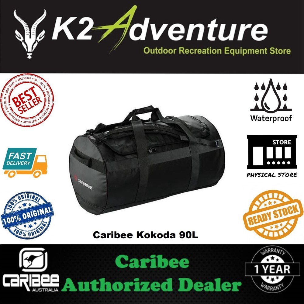 CARIBEE KOKODA 90L WATERPROOF DUFFEL BAG Shopee Philippines