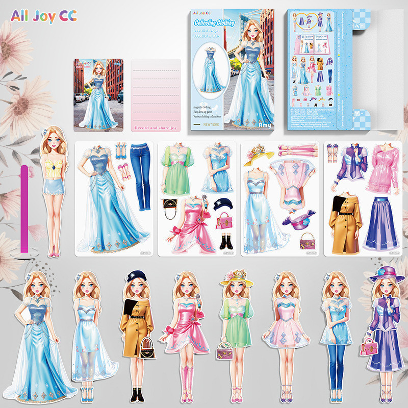 Magnetic Dress-Up Paper Dolls For Girls  Princess Theme, Reusable On  Fridge/Whiteboard, Ages 4-7