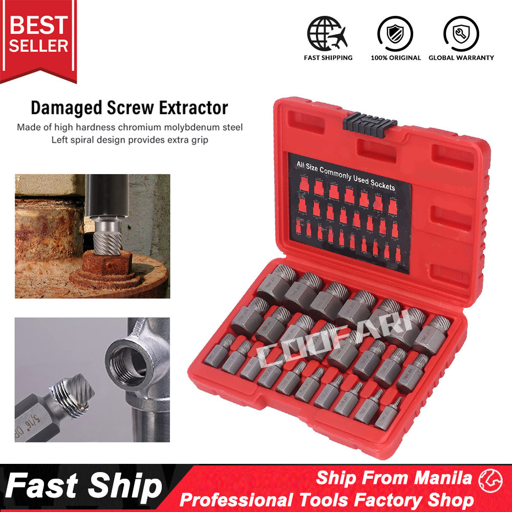 25pcs screw nuts extractor broken screw extractor socket hexagon bolt ...