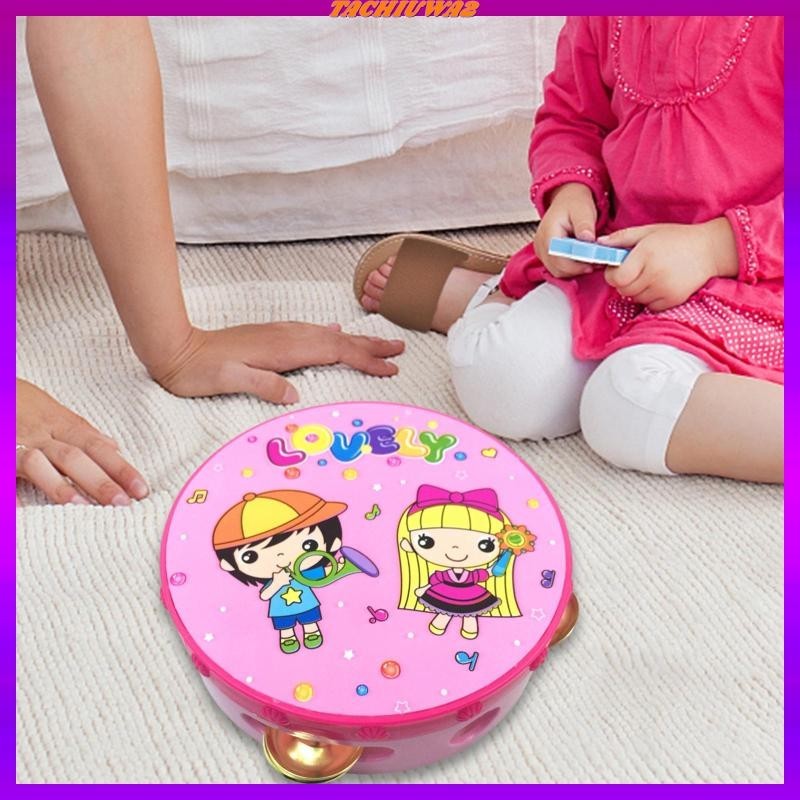 [Tachiuwa2] Kids Percussion Tambourine Games Montessori Musical Instrument Metal Rings Bell