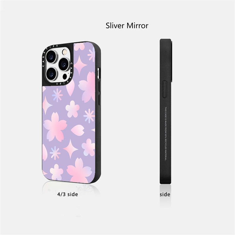 CASETiFY X Sheer Sakura Pattern Purple Magnetic suction