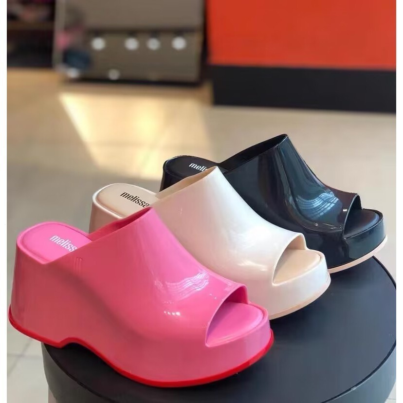 New Style 2024 Melissa wedge platform jelly shoes waterproof beach shoes Shopee Philippines