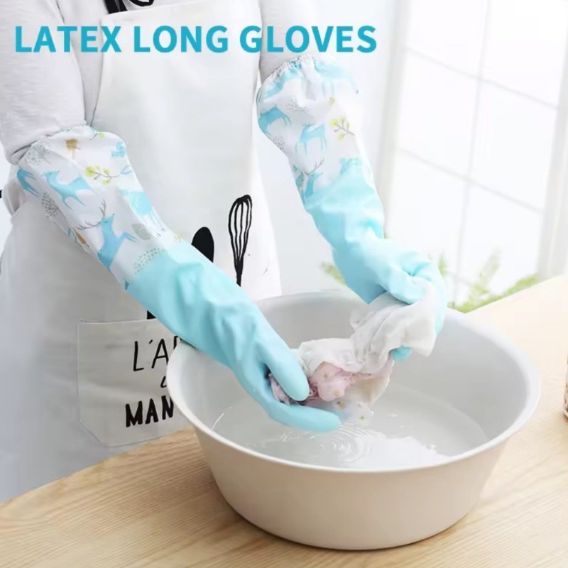 Waterdichte Huishoudelijke Rubber/Latex Clean Room Afwassen Keuken Lange Mouw Ha