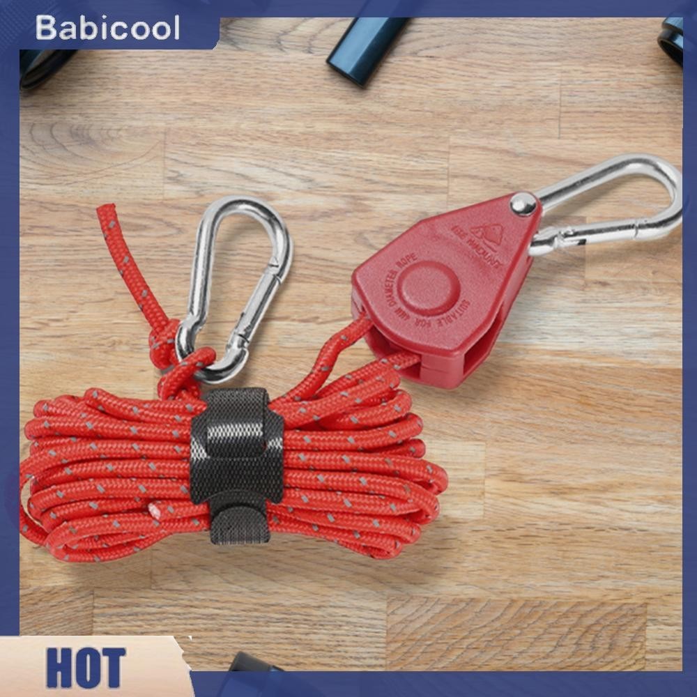 Hiking Tent Awning Wind Rope Adjustable Paracord Cord Pulley Tensioner  (Red)