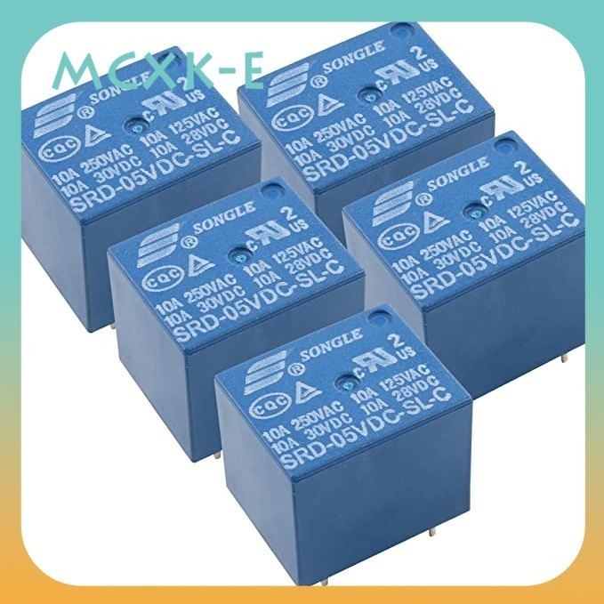10 piezas SRD-05VDC-C para DC 5V Mini de potencia 5 pines SRD-5VDC-C Gloria Mini relé de