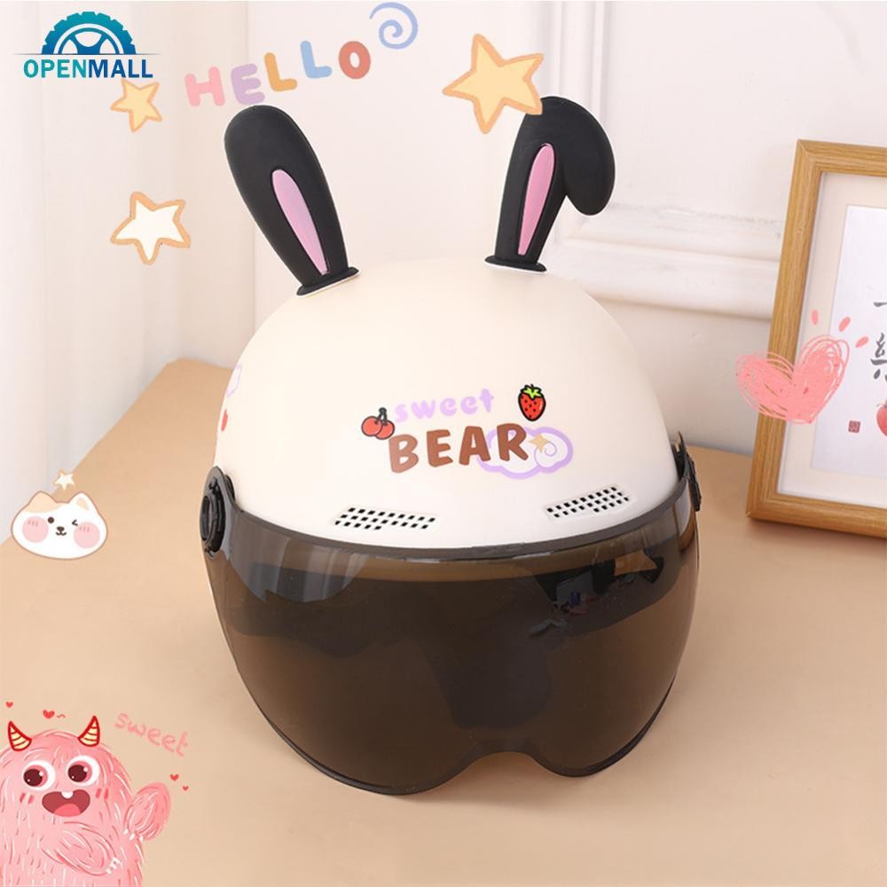 OPENMALL 2Pcs Motorcycle Helmet Long Rabbit's Ears Motocross Electric ...