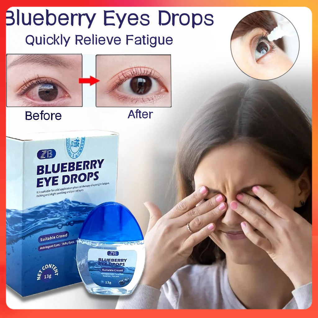 Blueberry Eye Drop Relieves Red Eyes Blurred Vision Dry