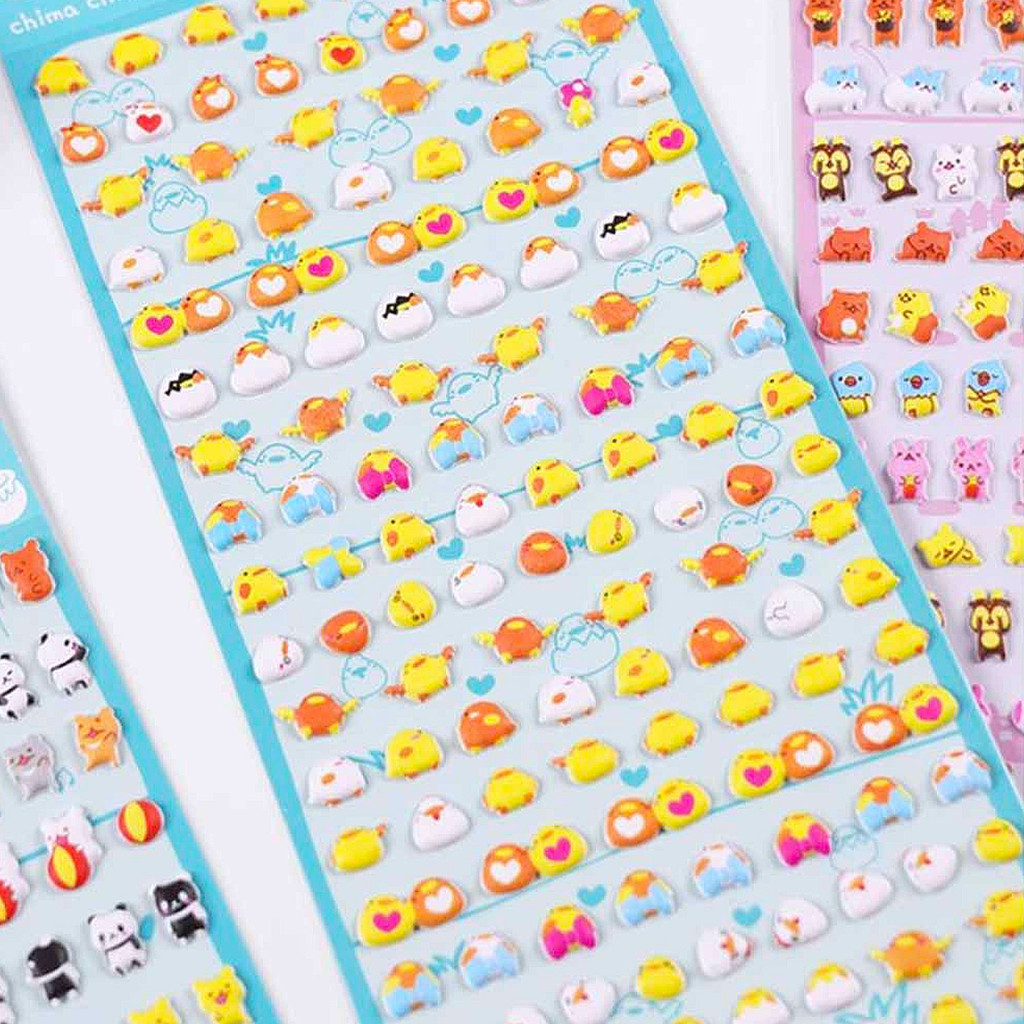 MINISO Cute Animal Cartoon Foam Stickers (B) (4 Assorted Models ...