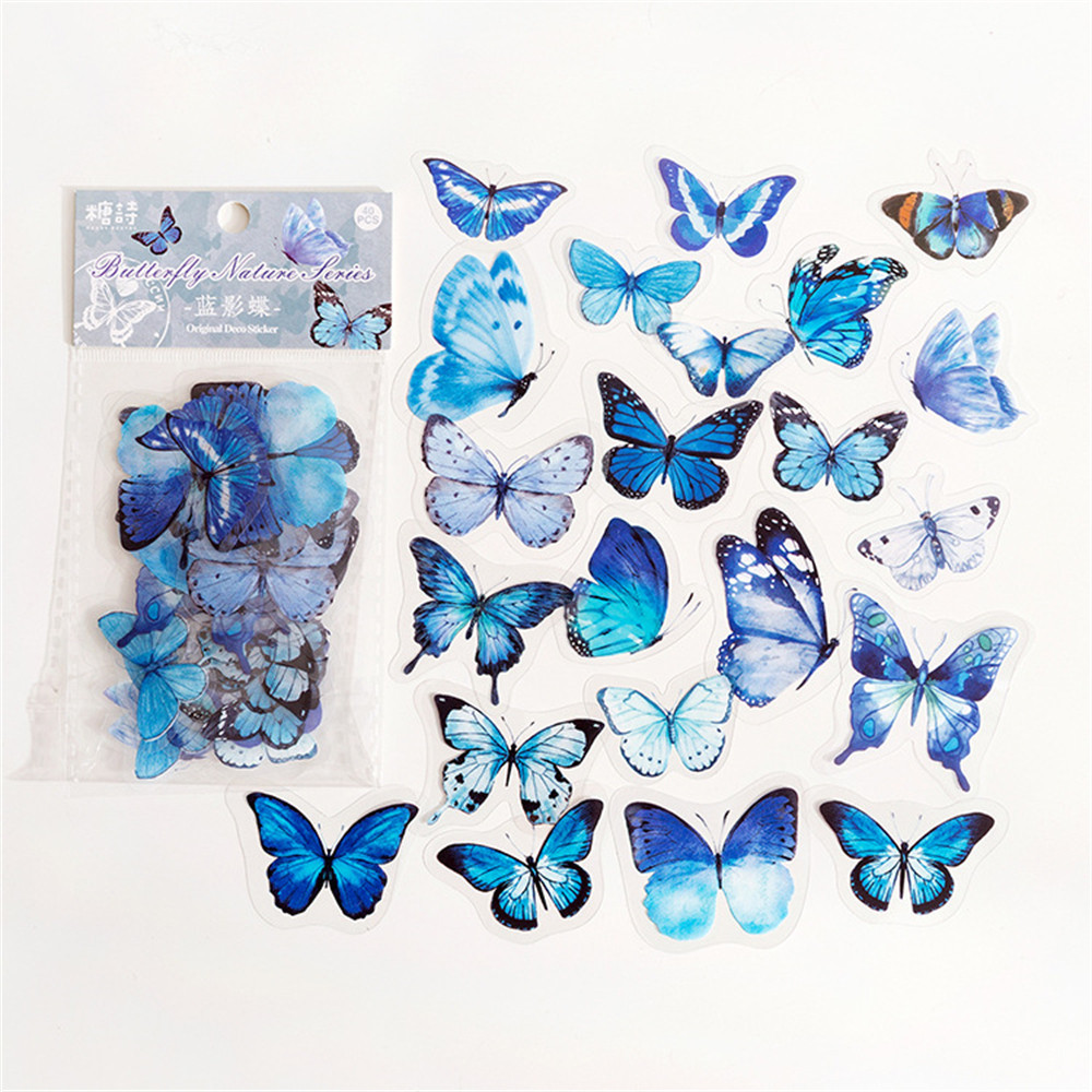 40PCS PET Cute Vintage Butterfly Stickers Aesthetic Pack For Laptop ...